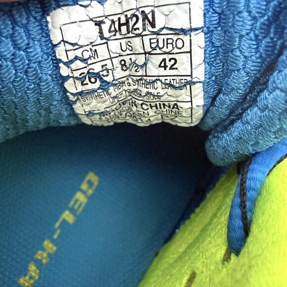 ASICS Gel-Kayano 21 Running Shoes Mens Size 8.5 Blue Neon Yellow Sneakers T4H2N - Picture 14 of 14